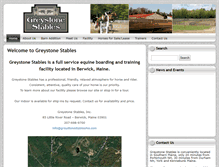 Tablet Screenshot of greystonestablesme.com